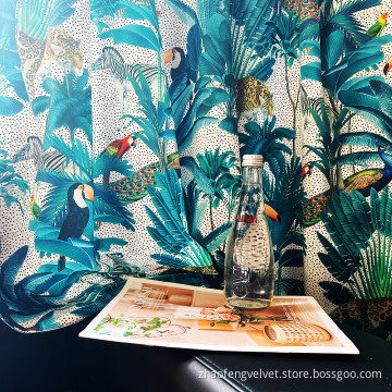 Beludru Belanda dengan pencetakan digital 100% polyester